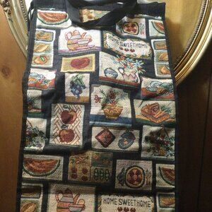 Roller wheeled Cloth Tapestry Bag w/wheels Vintage 90s